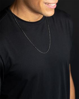 Preview: 3 mm Figaro-Halskette aus Edelstahl mit schwarzem Finish - Primo Black